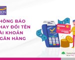 THÔNG BÁO THAY ĐỔI TÊN TÀI KHOẢN NGÂN HÀNG