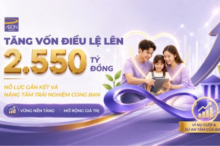 AEON Finance Tăng Vốn Điều Lệ Lên 2.550 Tỷ Đồng: Nỗ Lực Gắn Kết Và Nâng Tầm Trải Nghiệm Cùng Bạn